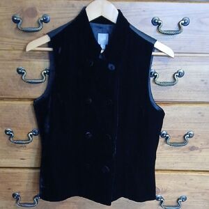 J. Jill Black Velvet Vest /Size :Small